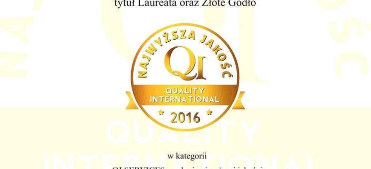 Złote Godło w programie Najwyższa Jakość QI 2016 dla WBMiL PRz