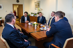 Spotkanie rektora z prezesem polskiego oddziału Samsung Electronics